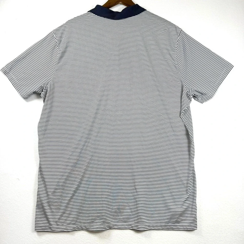 Nike Golf Dri-FIT Polo Shirts Mens 2XL Navy Blue White Striped 2 Pack 891239-419
